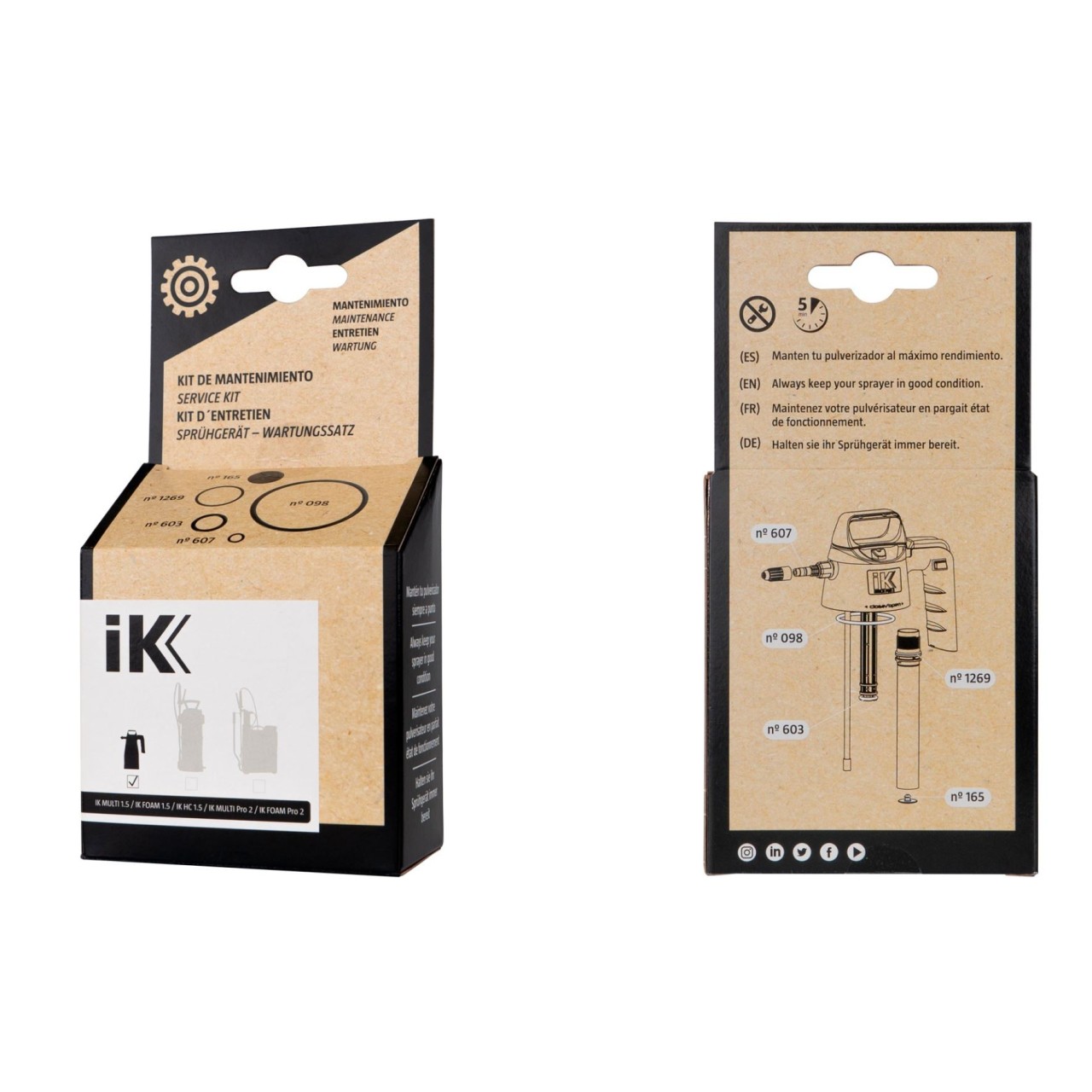 Kit mantenimiento IK Multi-Foam 1,5/Pro 2