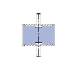 Silentblock cilíndrico macho A INOX