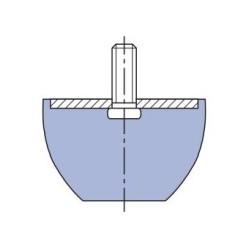 Silentblock progresivo plano macho D