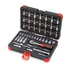 Juego llaves vaso hexagonales 1/4 47 piezas