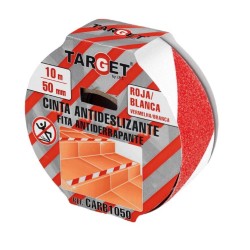 Cinta adhesiva antideslizante blanco-rojo target
