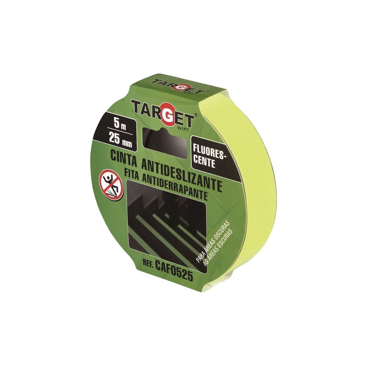 Cinta adhesiva antideslizante fluorescente