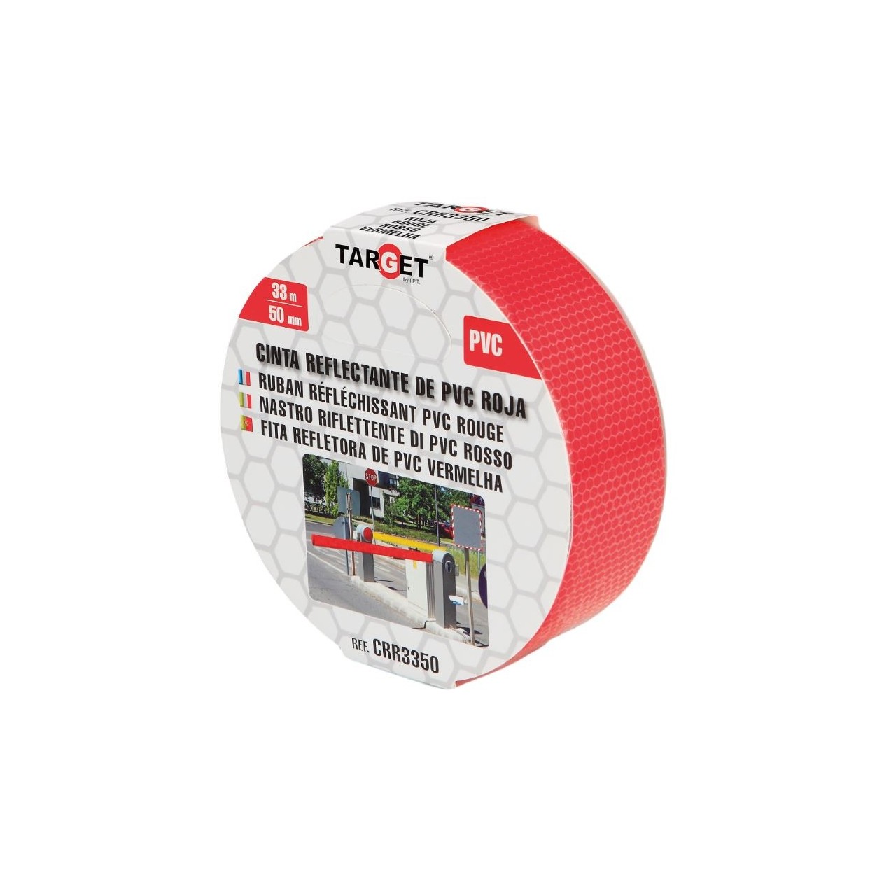 Cinta adhesiva reflectante PVC