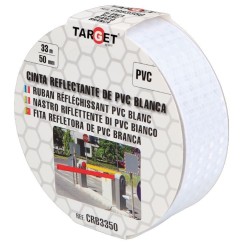 Cinta adhesiva reflectante PVC blanca
