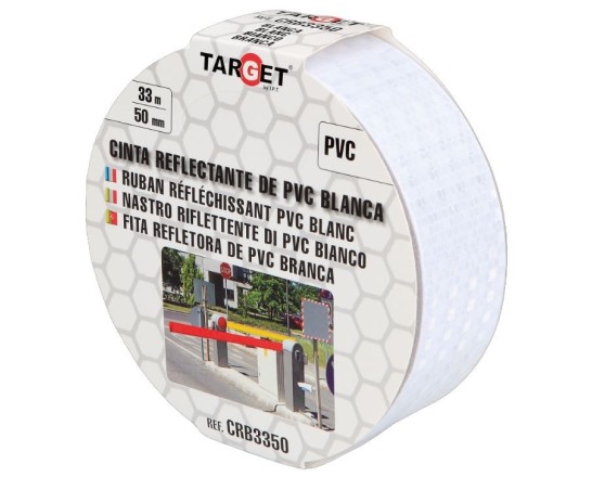 Cinta adhesiva reflectante PVC blanca Cinta adhesiva reflectante PVC blanca
