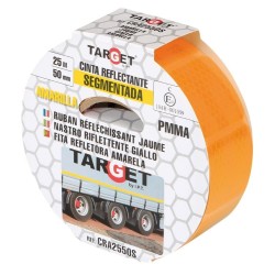 Cinta adhesiva reflectante PMMA amarilla segmentada certificación ECE-104