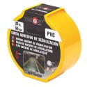 Cinta adhesiva PVC de señalización amarilla