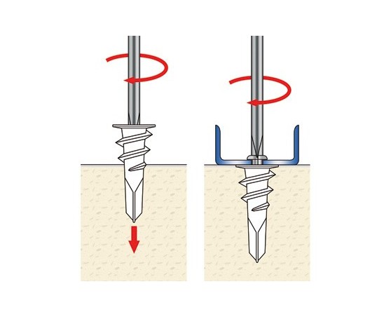 Taco autoperforante para pladur
