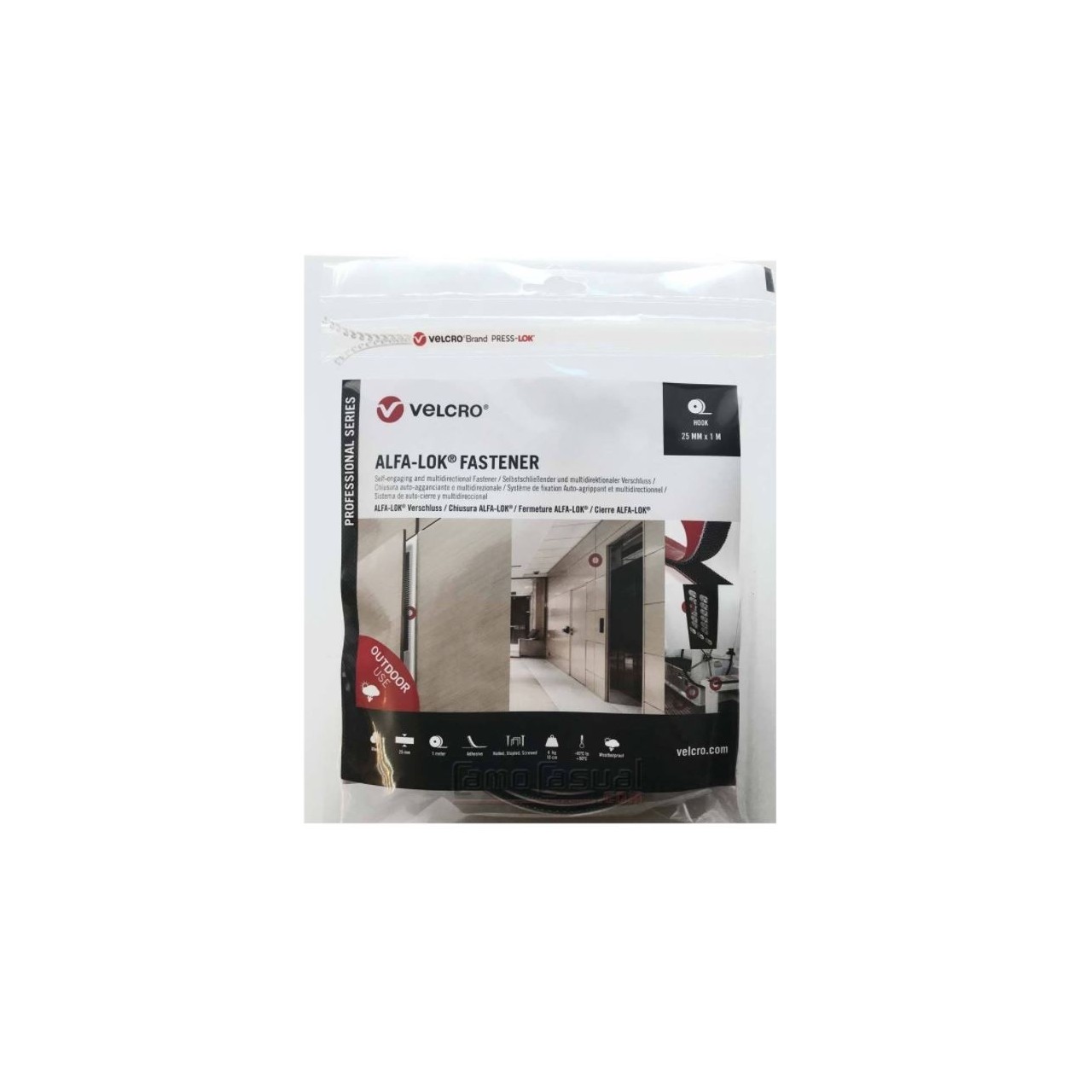 Velcro negro Alfa Lock