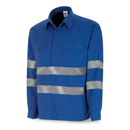 Camisa Marca manga larga azulina con bandas reflectante 388