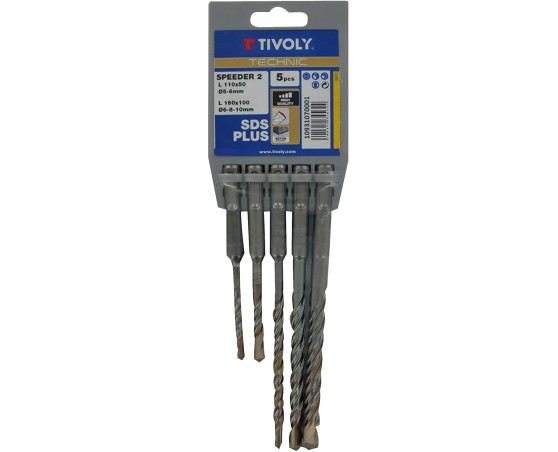 Juego de brocas SDS 5 piezas Tivoly