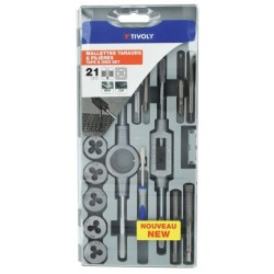 Juego de machos, cojinetes y accesorios 21 piezas de Tivoly