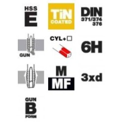 Macho a máquina HSS-E titanio Tivoly