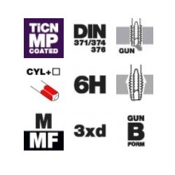 Macho a máquina HSS-EE TiCN paso fino Tivoly