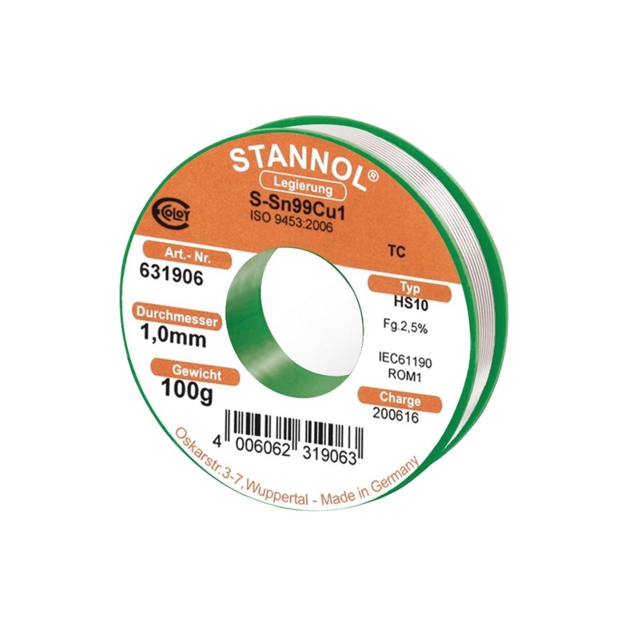 Rollo de estaño 1mm para soldadura Sn99Cu1
