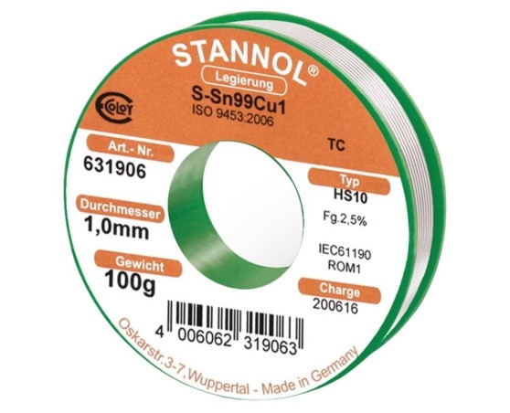 Rollo de estaño 1mm para soldadura Sn99Cu1