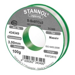 Rollo de estaño 3mm para soldadura Sn97Cu3 Stannol
