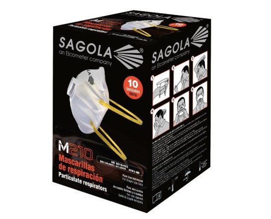 Mascarilla de papel válvula Sagola M210 FFP2 NR