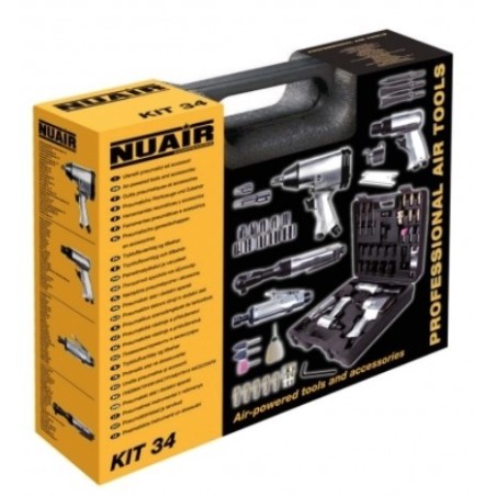 Kit herramientas neumáticas Nuair 34 piezas