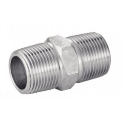 Racor unión macho-macho inoxidable gas cónico