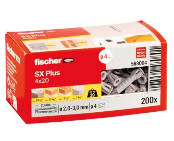 Fischer SX Taco 5 6 8 10 12 14 MM Universal, Todas las Fijaciones de  Propósito