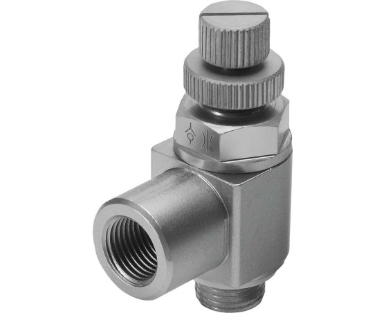 Válvula de estrangulación y antirretorno GRLA-1/8-RS-B