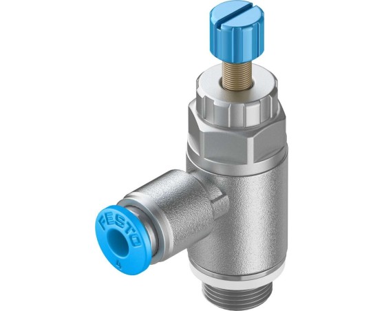 Válvula de estrangulación y antirretorno GRLA-1/8-QS-4-RS-D