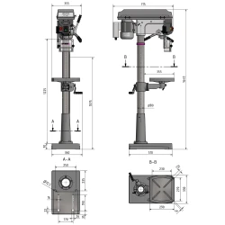Taladro columna sobremesa serie D 23 PRO Taladro columna sobremesa serie D 23 PRO