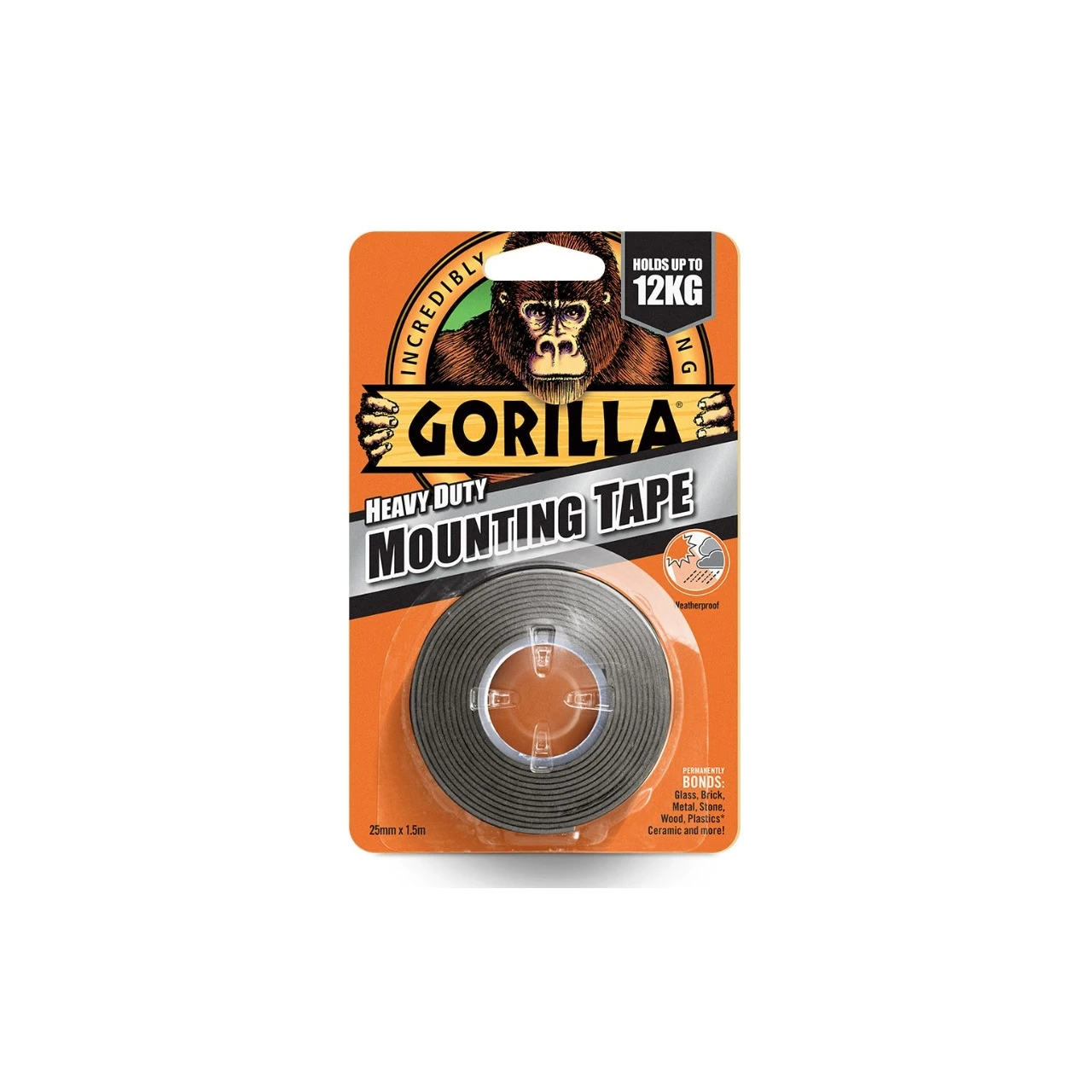 Cinta adhesiva doble cara negra Gorilla Heavy Duty