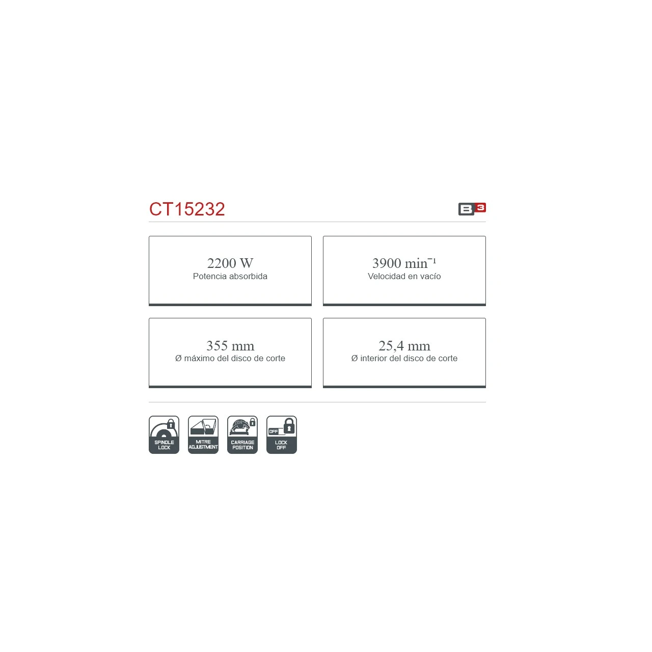 Tronzadora eléctrica Crown 355mm 2200W