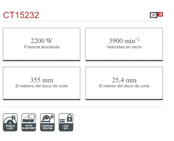 Tronzadora eléctrica Crown 355mm 2200W