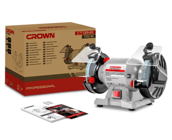 Esmeriladora de banco 125mm Crown 170W