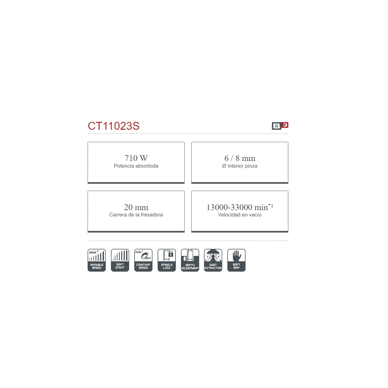 Fresadora recortadora multifunción Crown 710W