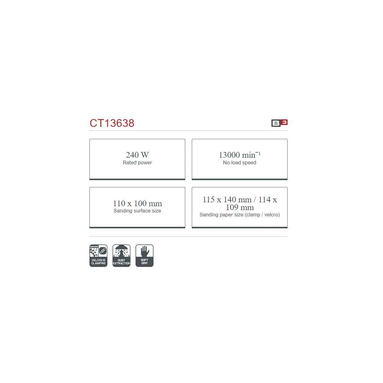 Lijadora orbital cuadrada eléctrica Crown 350W