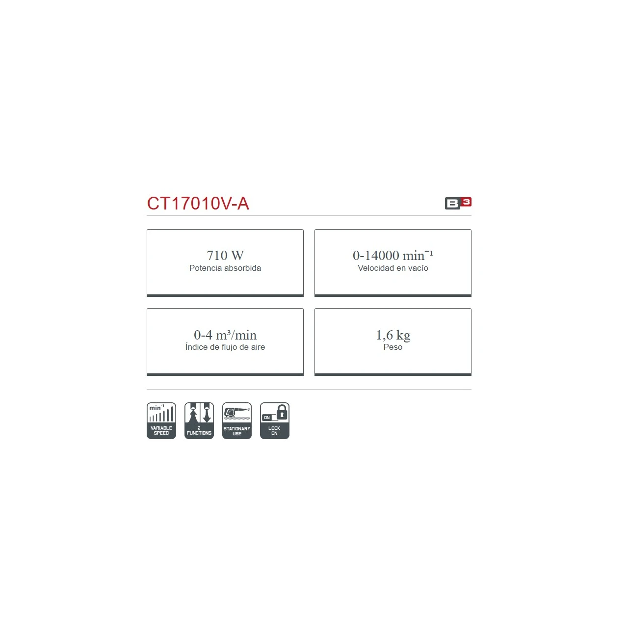 Soplador de taller Crown 710W Soplador de taller Crown 710W