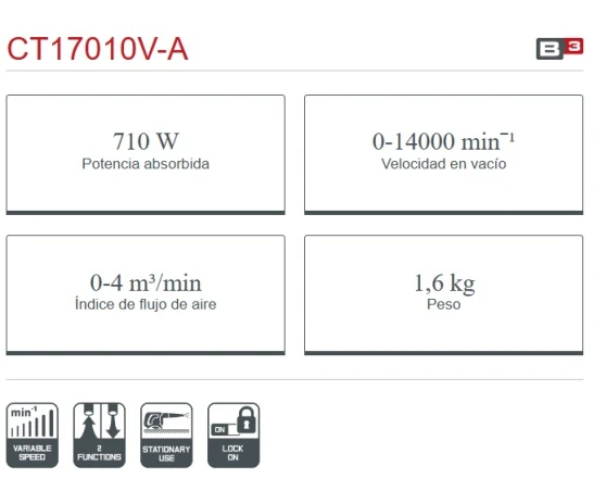 Soplador de taller Crown 710W Soplador de taller Crown 710W