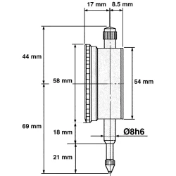 Reloj comparador giratorio analógico 58 mm Limit Reloj comparador giratorio analógico 58 mm Limit