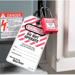 Etiqueta laminada candado MasterLock 497AX Etiqueta laminada candado MasterLock 497AX