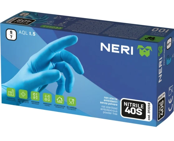 Guantes desechables nitrilo Neri 40S azul 100uds Guantes desechables nitrilo Neri 40S azul 100uds