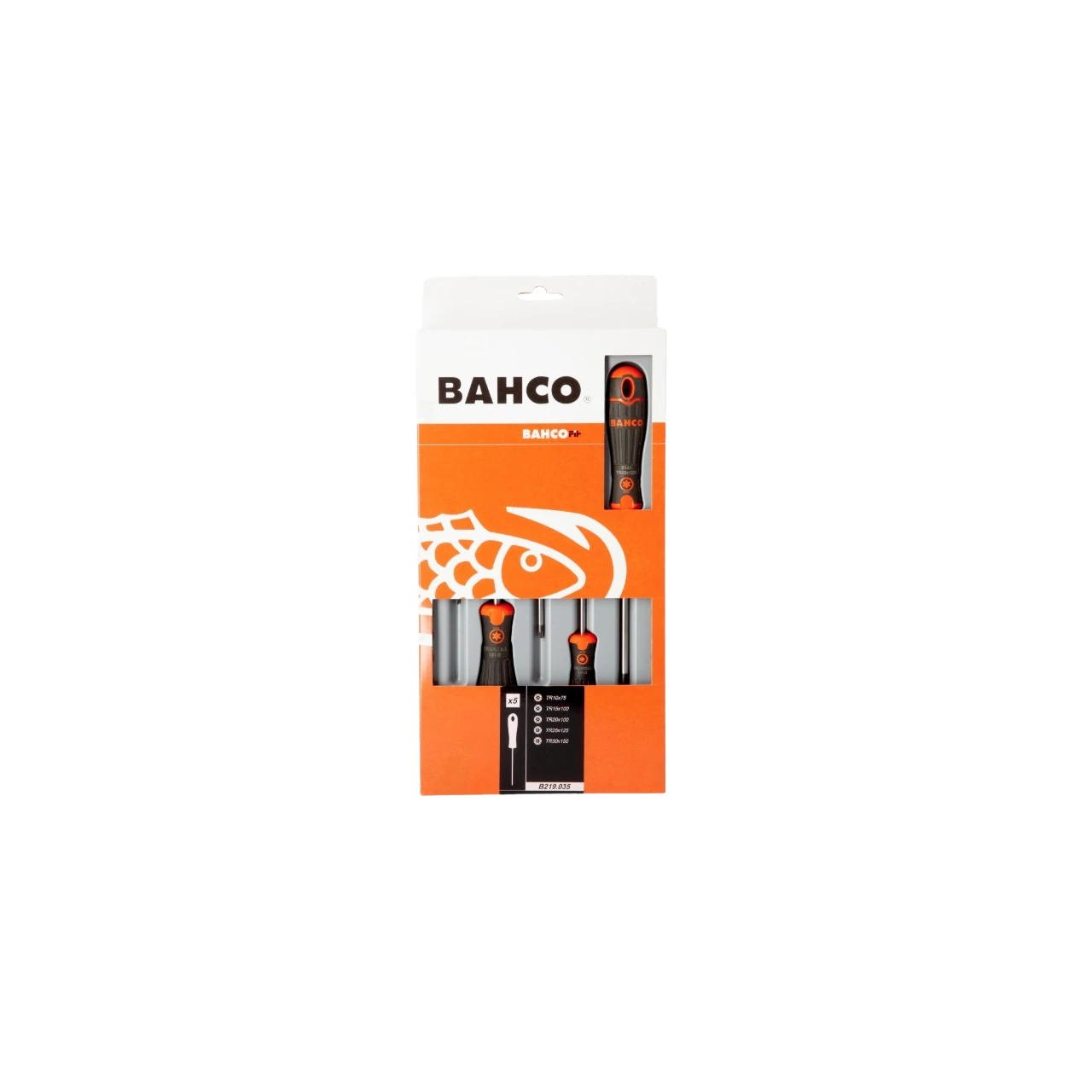 Pack destornilladores 5pcs TORX inviolable Bahco Fit