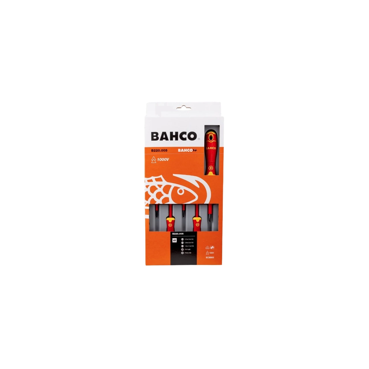 Pack destornilladores aislados 5pcs PL/PH Bahco Fit