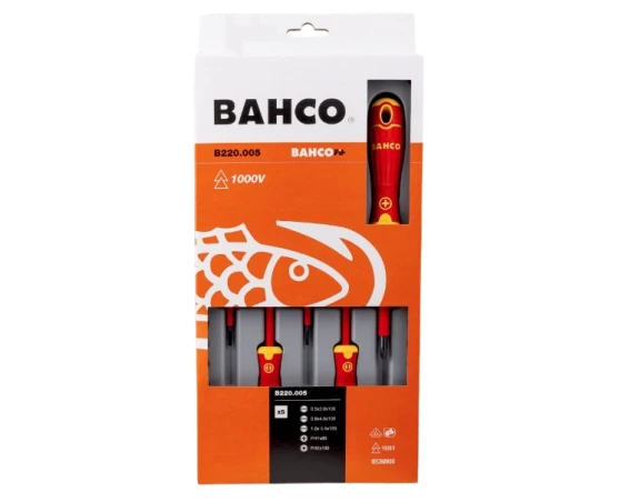 Pack destornilladores aislados 5pcs PL/PH Bahco Fit