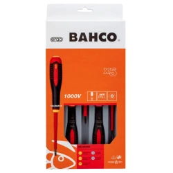 Pack destornilladores aislados 5pcs PL/PZ Bahco Ergo Pack destornilladores aislados 5pcs PL/PZ Bahco Ergo