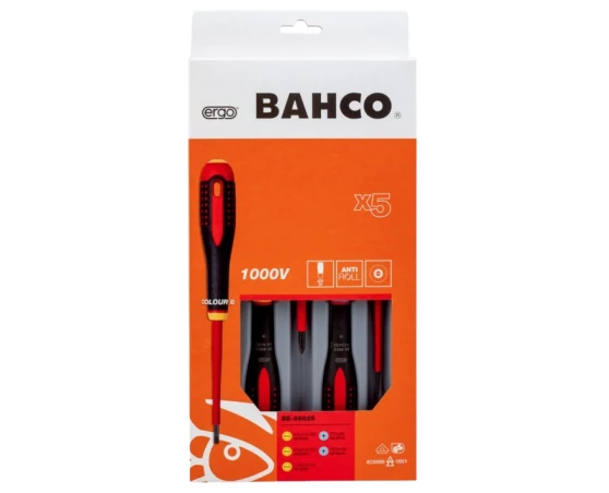 Pack destornilladores aislados 5pcs PL/PZ Bahco Ergo Pack destornilladores aislados 5pcs PL/PZ Bahco Ergo