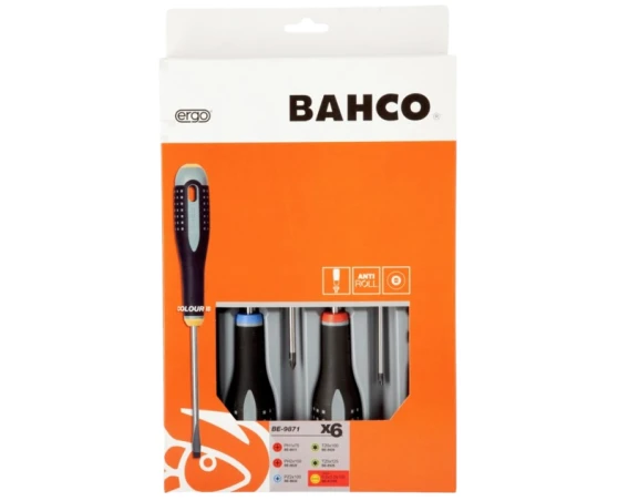 Pack destornilladores 6pcs PL/PH/PZ/TORX Bahco Ergo