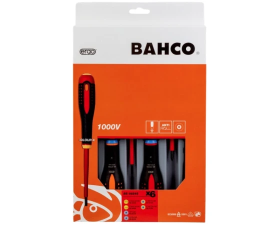 Pack destornilladores aislados 6pcs PL/PZ Bahco Ergo Pack destornilladores aislados 6pcs PL/PZ Bahco Ergo