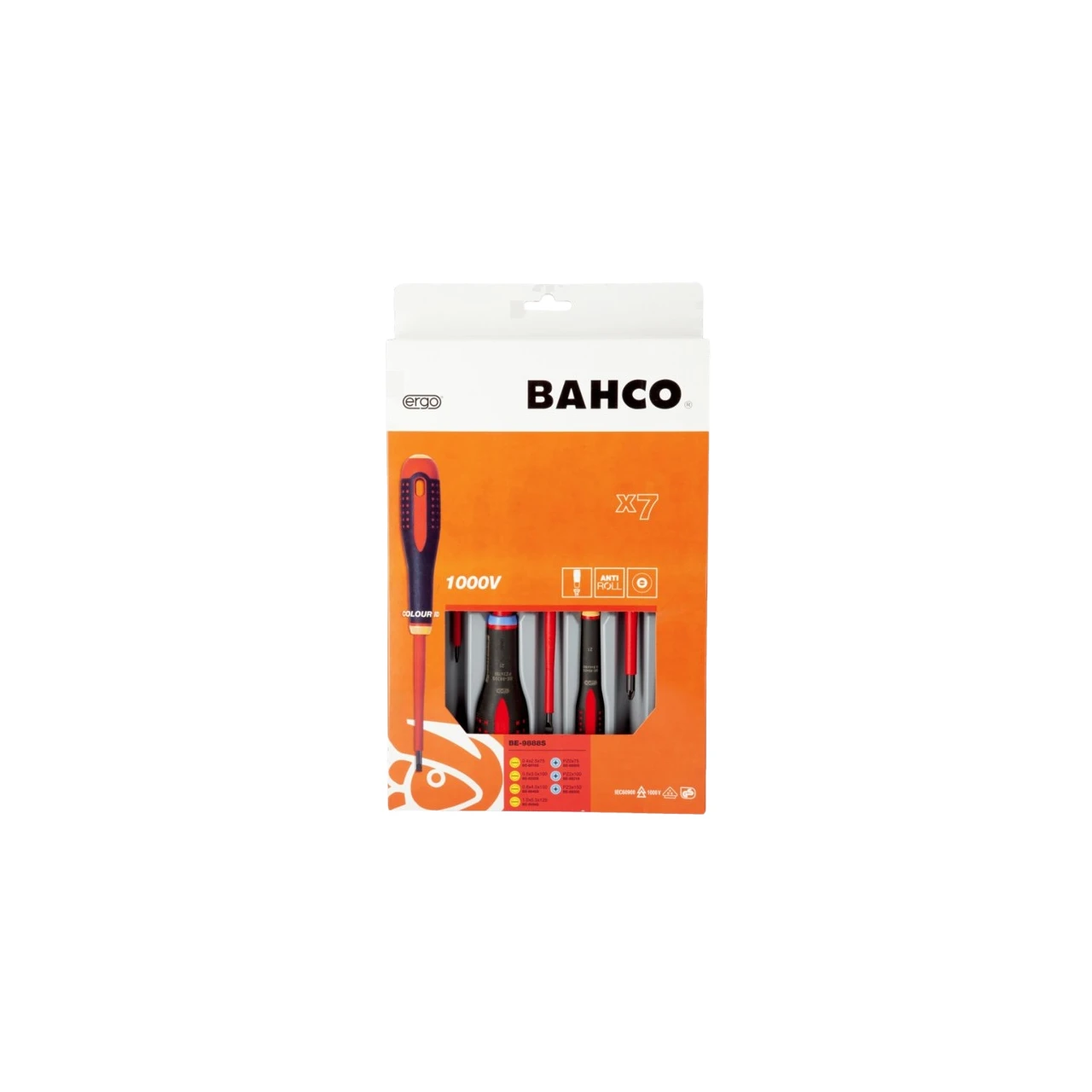 Pack destornilladores aislados 7pcs PL/PZ Bahco Ergo Pack destornilladores aislados 7pcs PL/PZ Bahco Ergo
