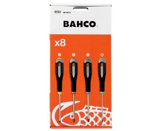 Pack destornilladores 8pcs PL/PZ/TORX Bahco Ergo