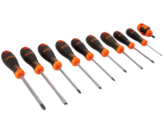 Pack destornilladores 10pcs PL/PH PZ/Robertson Bahco Fit