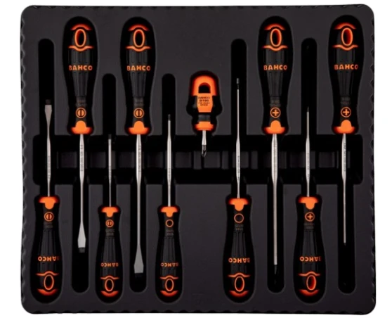 Pack destornilladores 10pcs PL/PH PZ/Robertson Bahco Fit